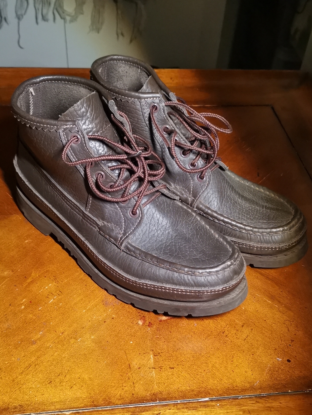 Russell Moc Toe Dark Brown Leather Chukka Boots